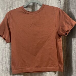 Rust Brown Crop T-Shirt